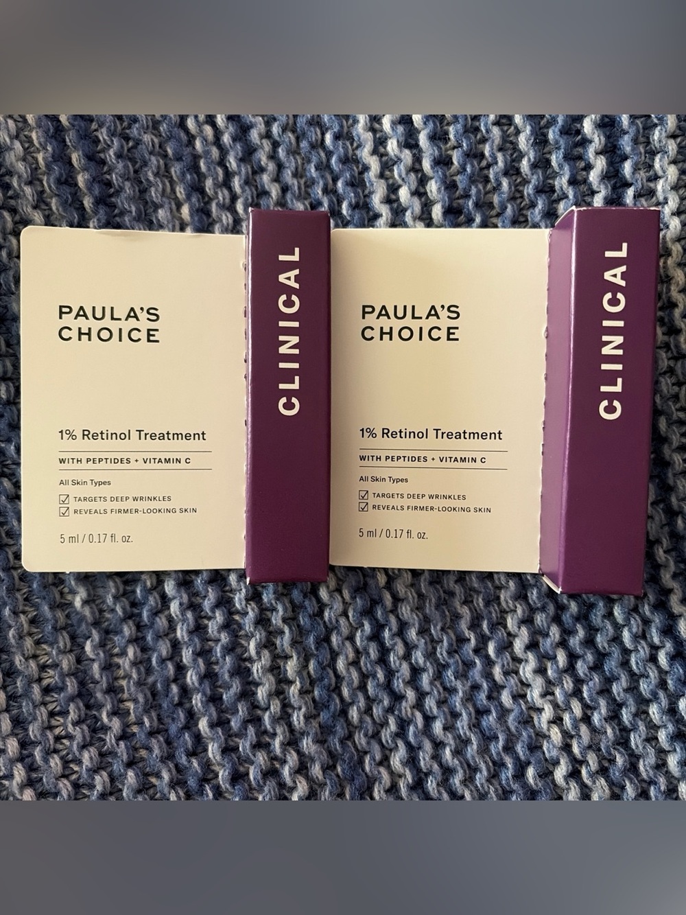 2 new Paula's Choice 1% Retinol Treatment with Peptides + Vitamin C